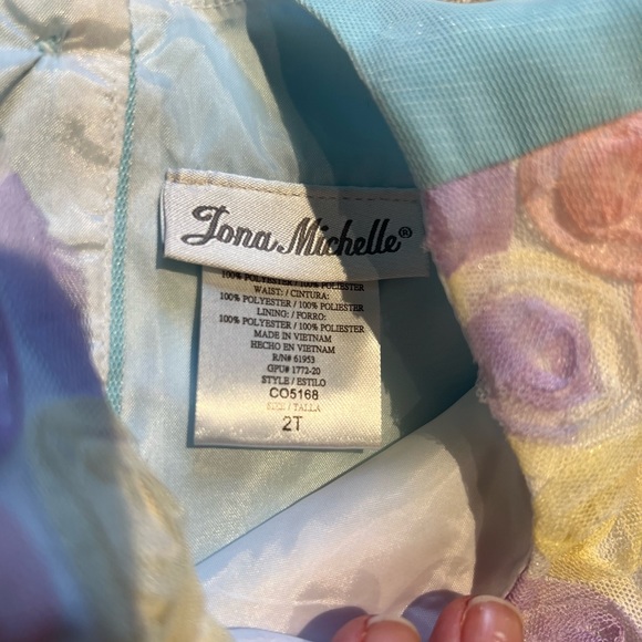 Communion Party or Easter Spring Size 2T Sleeveless Tool Mesh Dress - Picture 4 of 9